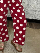 Crimson & White Checkered Jumpsuit