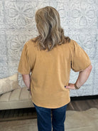 Crochet Trim Tulip Sleeve Knit Top
