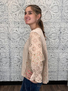 Desert Bloom Patchwork Mineral Wash Top