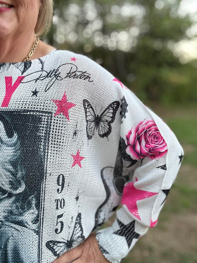 Dolly Parton Graphic Long Sleeve Top