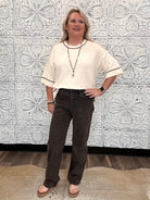 Espresso High-Rise Straight Leg Jeans
