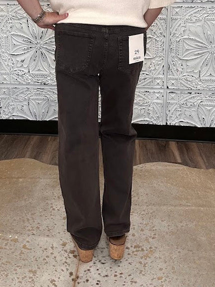 Espresso High-Rise Straight Leg Jeans