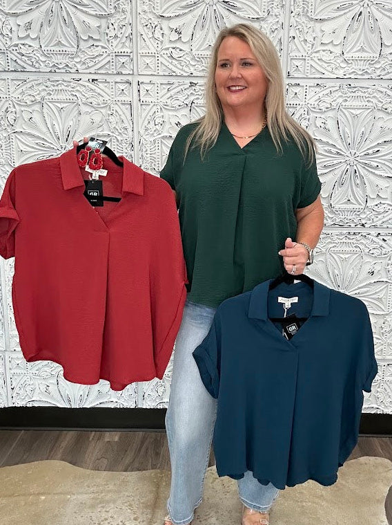 Essential Air Flow V-Neck Blouse