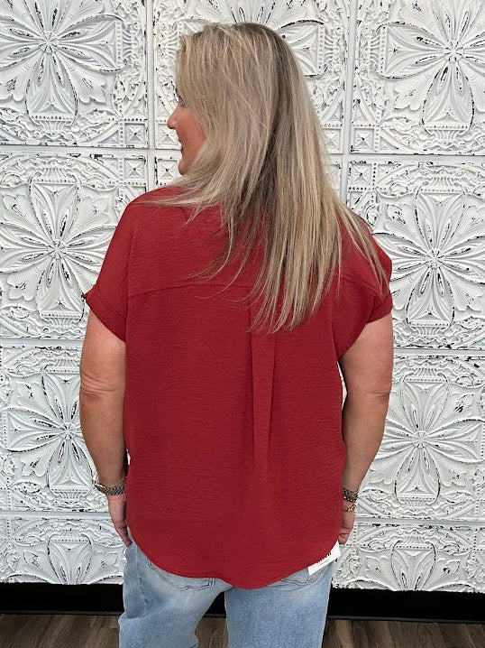 Essential Air Flow V-Neck Blouse