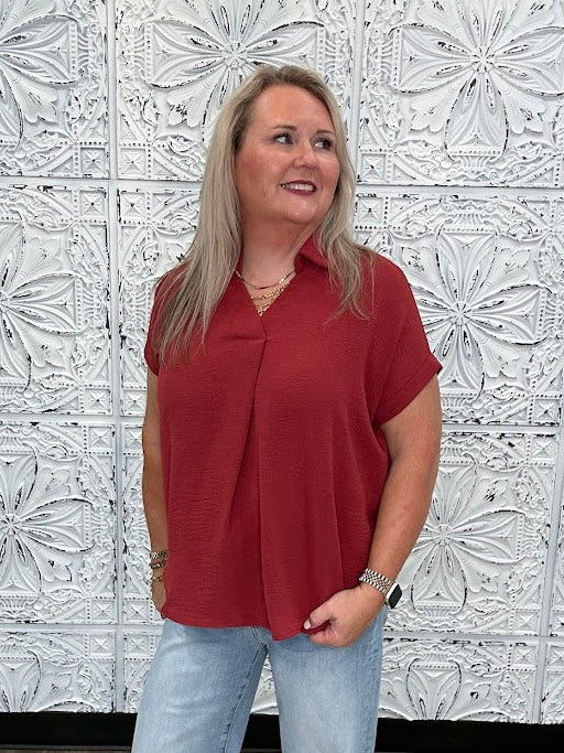 Essential Air Flow V-Neck Blouse