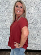 Essential Air Flow V-Neck Blouse