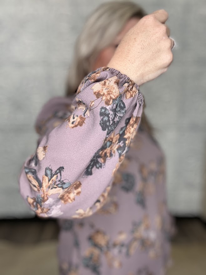 Floral Print Long Sleeve Blouse