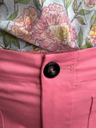 High Waist Wide Leg Crop Pants with Patch Pockets