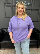 round neck sweater, basic sweater, midweight sweater, women’s knit sweater, everyday sweater, layering sweater, boutique sweaters, Gypsy River Apparel