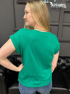 cotton modal tee, slub tee, rolled sleeve tee, women’s basic tee, everyday t-shirt, boutique basics, Gypsy River Apparel