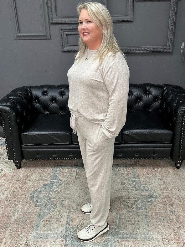 hacci set, lounge set, jogger set, matching set women, comfy lounge wear, casual two piece set, boutique loungewear, Gypsy River Apparel