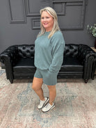 slub knit set, lounge set, pullover and shorts set, women’s matching set, comfy casual set, boutique loungewear, Gypsy River Apparel