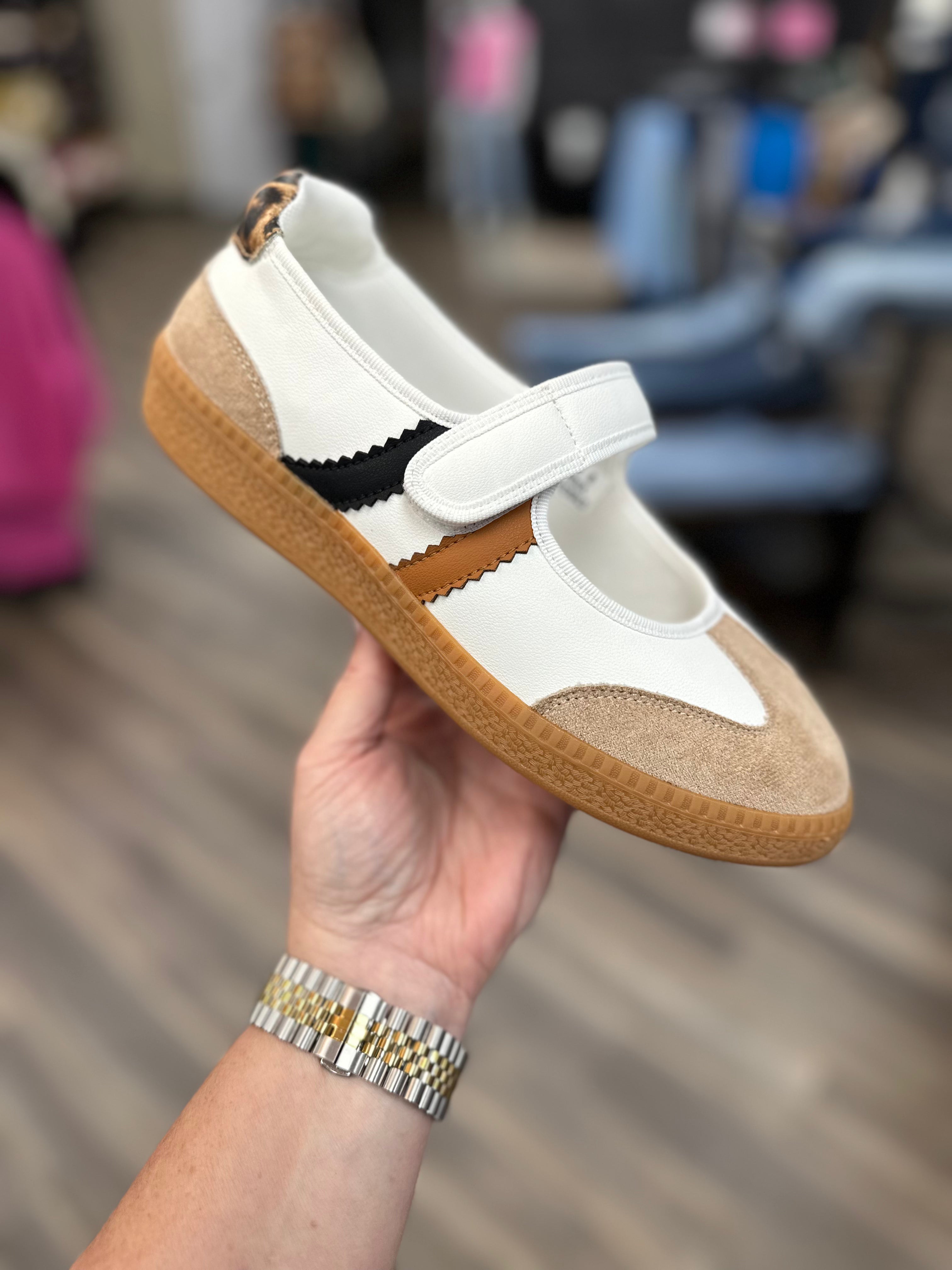 Mary Jane sneaker, Corkys shoes, casual sneakers for women, suede Mary Jane, red sneakers, taupe sneakers, everyday comfort shoes, boutique sneakers