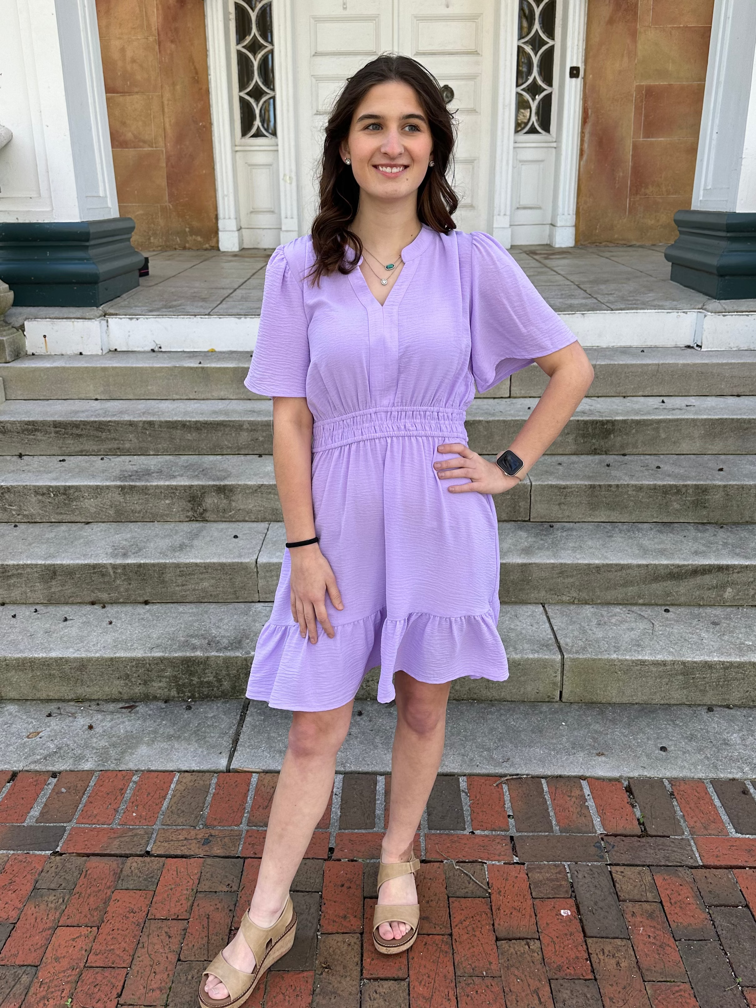 lavender mini dress, bell sleeve dress, casual spring dress, lightweight mini dress, dresses with pockets, pastel boutique dress, flowy everyday dresslavender mini dress, bell sleeve dress, casual spring dress, lightweight mini dress, dresses with pockets, pastel boutique dress, flowy everyday dress