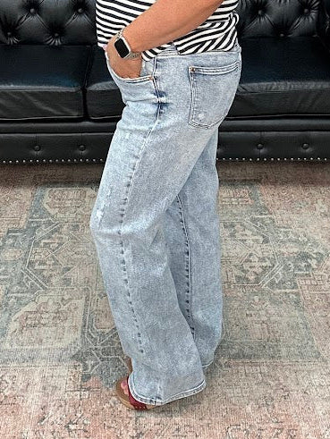 judy blue distressed jeans, high waist straight leg jeans, mineral wash denim women, vintage straight jeans, edgy boutique denim, women’s stretch jeans