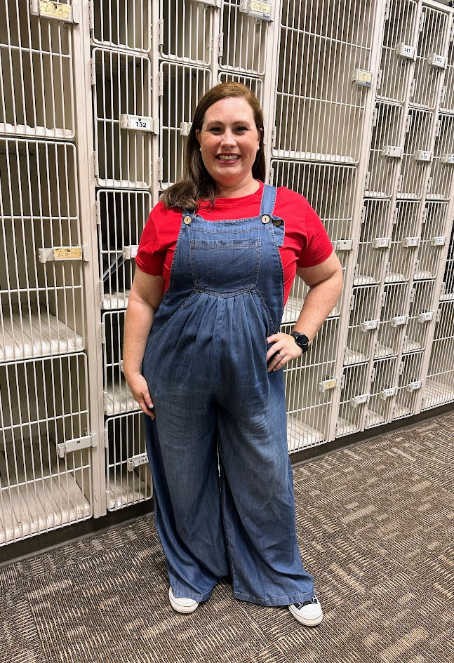 【＆her】アンドハー Voil Chambray All in one Chambray Overall Jumpsuit with Button Tab Straps – Gypsy