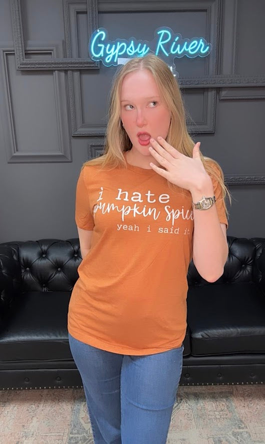 Keywords: funny t-shirt, fall graphic tee, sarcastic pumpkin spice shirt, witty autumn shirt, Bella Canvas 3001, unisex graphic tee, novelty humor, everyday wear, cozy clothes, street fashion, trendy shirts, seasonal apparel, sarcastic humor