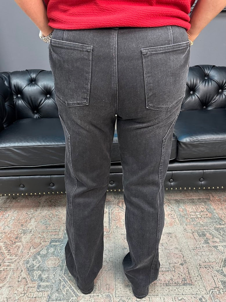 Judy Blue jeans, Judy Blue black jeans, Judy Blue straight leg, women’s black denim, high rise jeans, boutique jeans, Judy Blue Northport AL, vintage wash denim, stretchy black jeans