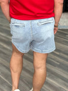 judy blue shorts, high waist denim shorts, trouser shorts women, boutique jean shorts, stretch denim shorts, dressy casual shorts women