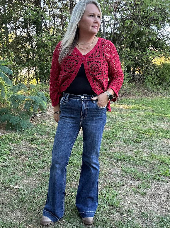 Judy Blue Petite Trouser Flare Jeans