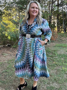 Kaleidoscope Reversible Printed Trench Dress