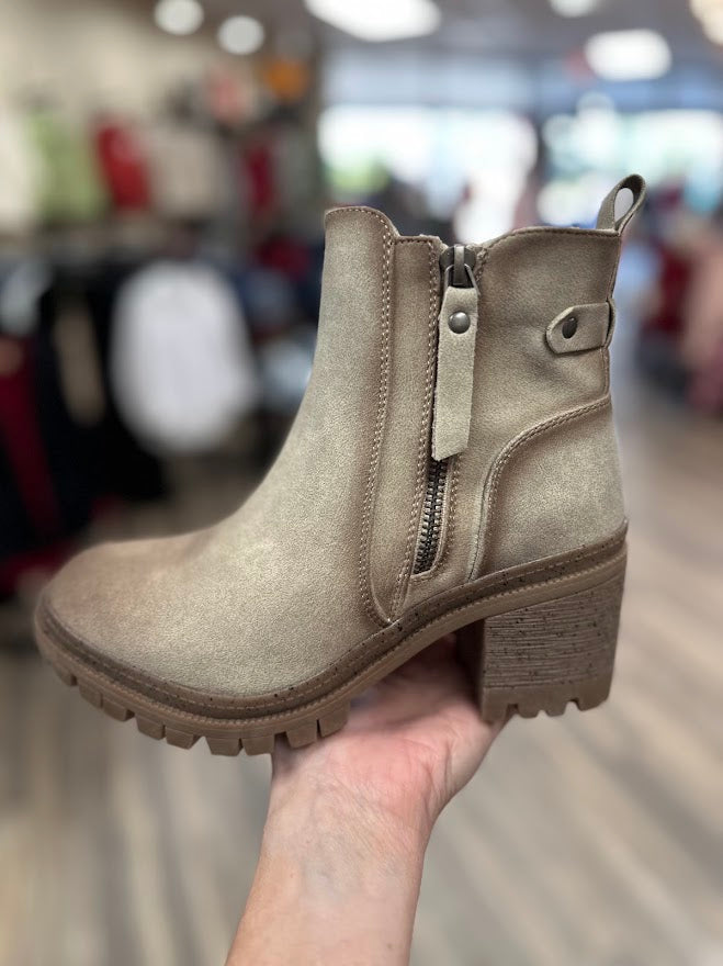 Maeve Suede Lug Sole Ankle Boot