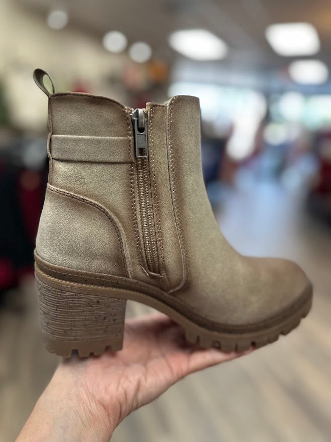 Maeve Suede Lug Sole Ankle Boot