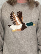 Mallard Duck Graphic Cozy Knit Sweater