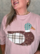 Mallard Duck Patchwork Dolman Sleeve Knit Top