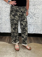 Mid-Rise Camo Boyfriend Crop Jeans