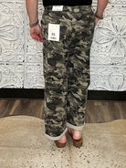 Mid-Rise Camo Boyfriend Crop Jeans