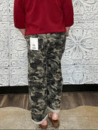 Mid-Rise Camo Boyfriend Crop Jeans