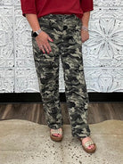 Mid-Rise Camo Boyfriend Crop Jeans