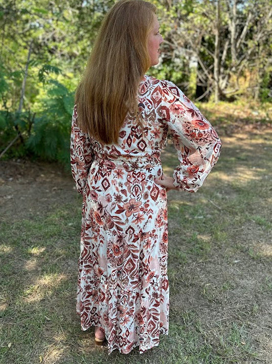 Mosaic Tiered Maxi Dress