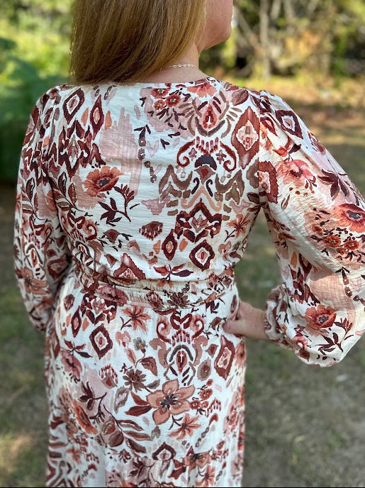 Mosaic Tiered Maxi Dress