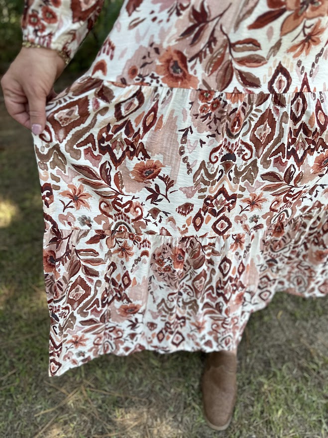 Mosaic Tiered Maxi Dress