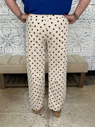 Polka Dot Drawstring Barrel Pants