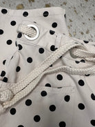 Polka Dot Drawstring Barrel Pants