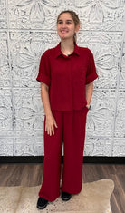Relaxed Wide Leg Drawstring Pants