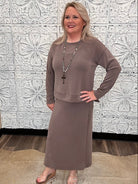 Soft Modal 2-Piece Tank Dress & Long Sleeve Top Set 
