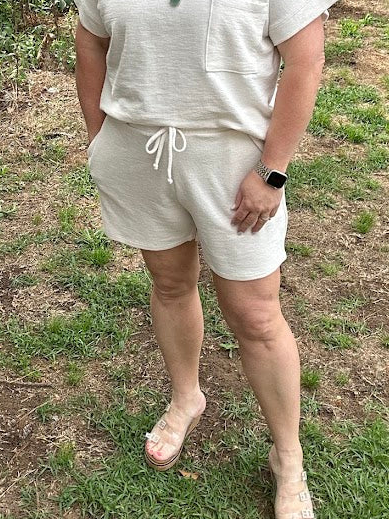 Textured Drawstring Lounge Shorts