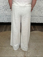 Textured Jacquard Wide Leg Pants