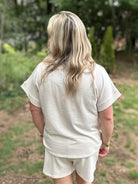 Textured Relaxed Fit Pocket Tee