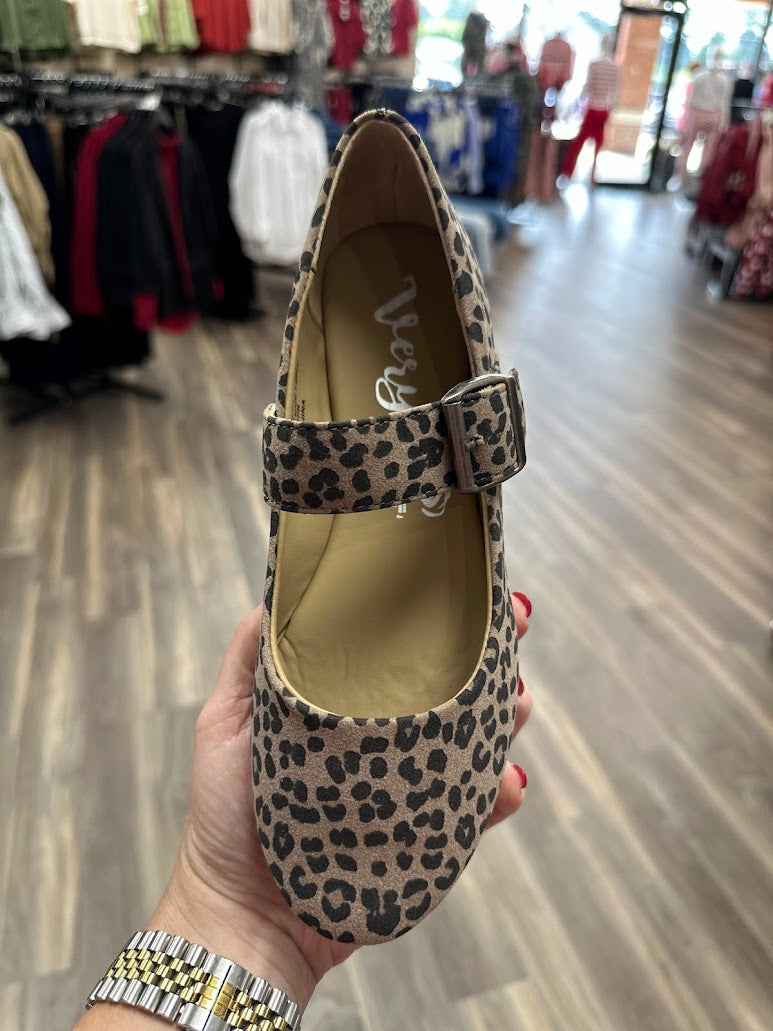 Very G Samantha Leopard Mary Jane Flat