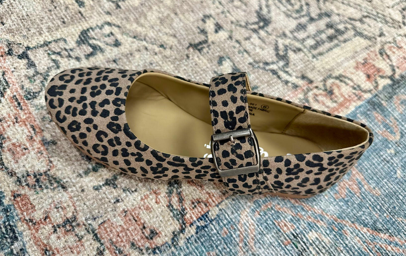 Very G Samantha Leopard Mary Jane Flat