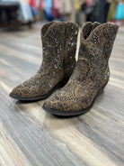 Very G Shay Leopard Print Studded Western Boots