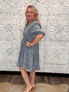 Washed Tencel Tiered Denim Dress