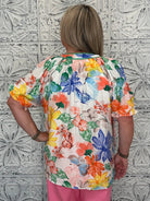 Watercolor Floral Tunic Top