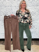 Zenana Acid Wash Frayed Hem Wide Leg Jeans